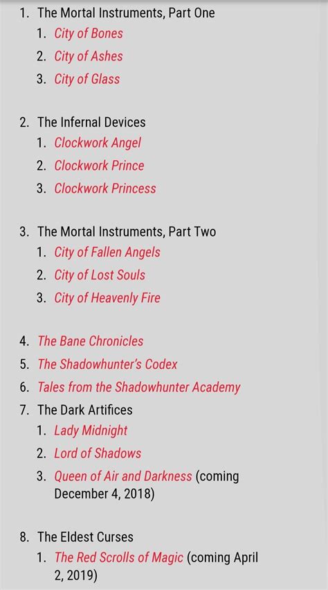 shadowhunter chronicles reading order|Read It In Order: Shadowhunters .
